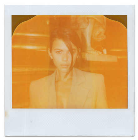Polaroid picture of model Georgia Fowler by fashion photographer Antonio Barros